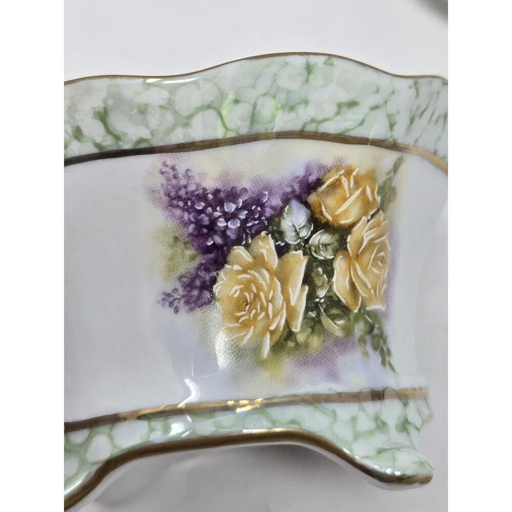 VINTAGE TEA CUP & SAUCER BUNDLE YELLOW PINK ROSES FLORAL BETTY PLATNER